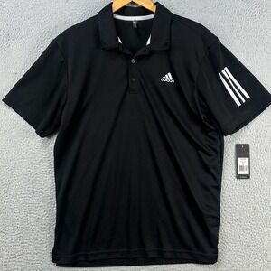 NWT adidas Men’s Black Polo Golf Shirt L